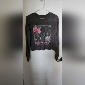 Pink Floyd Women's Long Sleeve Tee - Charcoal and Pink